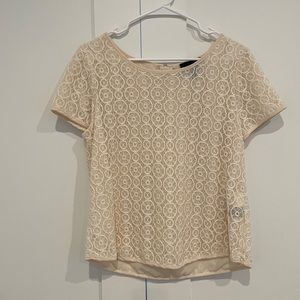 Cynthia Rowley lace cream top